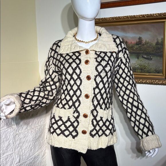 Tory Burch Kendra 100% Wool Cardigan - Picture 2 of 16